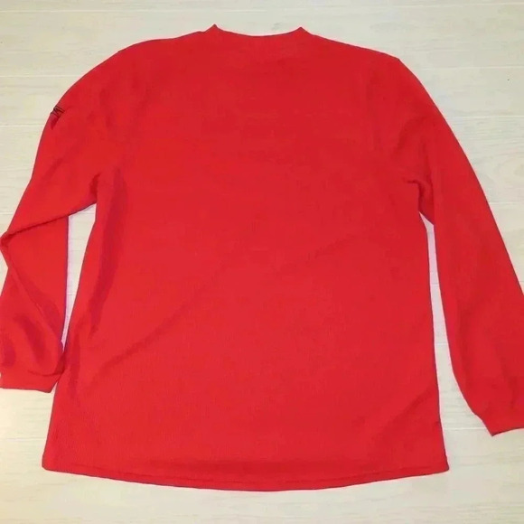 Reebok Face Off Collection New Jersy Devils Long Sleeve Waffle Knit Shirt Size L - Picture 8 of 9